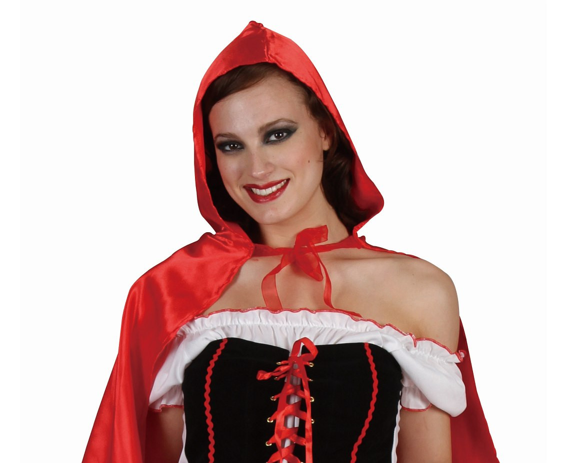 Role play-set for adult Red Hood (dress, petticoat, hooded cape), size S